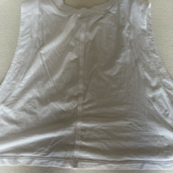Lululemon White Crop Tank size 12 beach summer - Picture 3 of 5